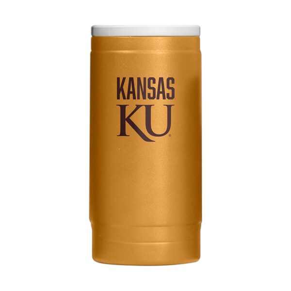 Logo Brands Kansas 12oz Huddle Powdercoat SlimCan Coolie 157-S12PC-OAK-49 - main